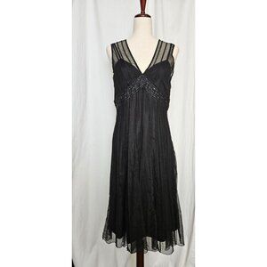 Mix It Witchy Whimsygoth Black Sheer Womens Size 10 Slip Dress Halloween Costume